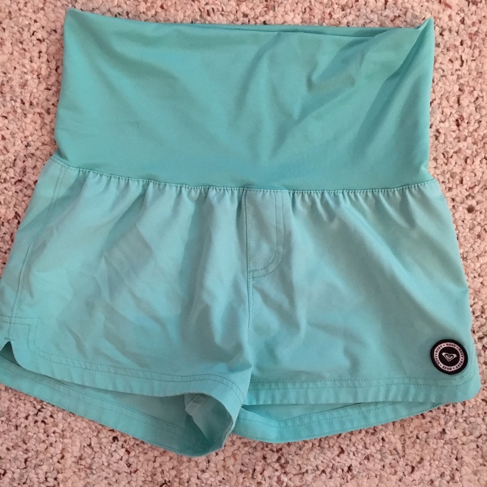 Roxy Girls turquoise fold-down shorts size 14/XL